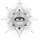 Third Eye with music and creativity process tattoo design idea