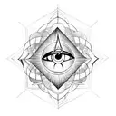 Third Eye with music and creativity process tattoo design idea