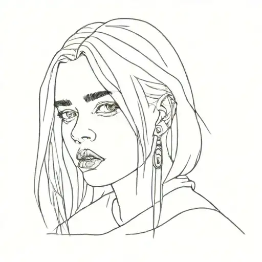 billie eilish tattoo design idea