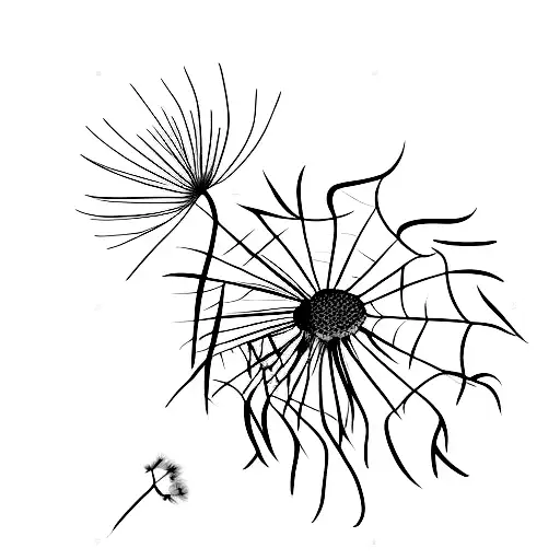dandelion  tattoo design idea