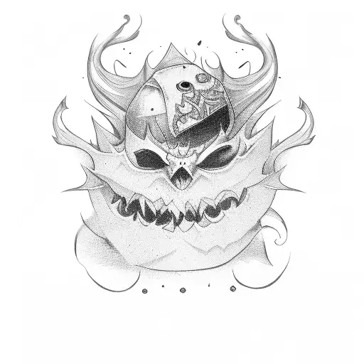 Burning Card Joker tattoo design idea