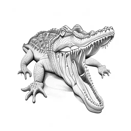 sexy crocodile tattoo design idea