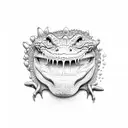 sexy crocodile tattoo design idea