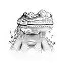sexy crocodile tattoo design idea