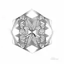 Create a lower half arm tattoo design by combining optical illusion textures like honeycombs and geometric shapes that r tattoo design idea