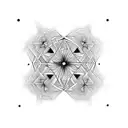 Create a lower half arm tattoo design by combining optical illusion textures like honeycombs and geometric shapes that r tattoo design idea