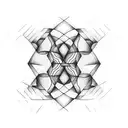 Create a lower half arm tattoo design by combining optical illusion textures like honeycombs and geometric shapes that r tattoo design idea