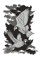 pheasant in flight tattoo design idea