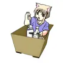 cat with a bottle of vodka  tattoo design idea