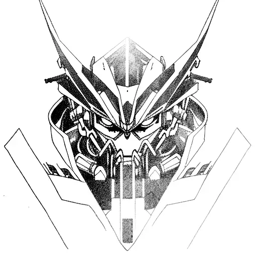 gundam barbatos japanese oni tattoo design idea