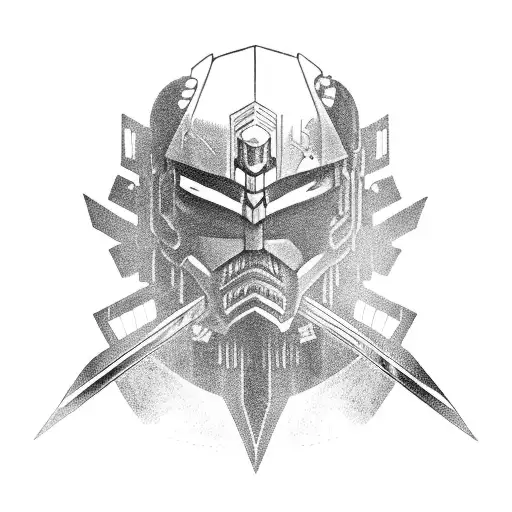 Optimus primes sword tattoo design idea