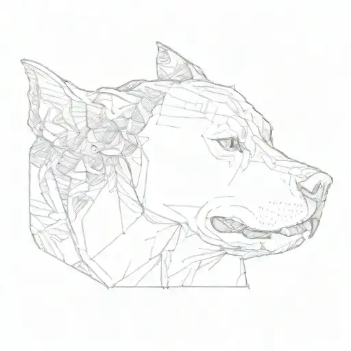 a pit bull terrier tattoo design idea