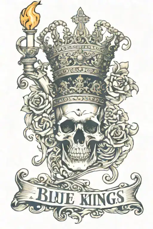 L&M Blue Kings ciggaretts with a lighter inisde the pack tattoo design idea