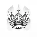 3 vertical bars that are made of coffeebeans and a crown on top of them tattoo design idea