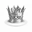 3 vertical bars that are made of coffeebeans and a crown on top of them tattoo design idea