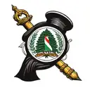 lebanese falg instead of cedar saint charbel  tattoo design idea