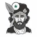 lebanese falg instead of cedar saint charbel  tattoo design idea