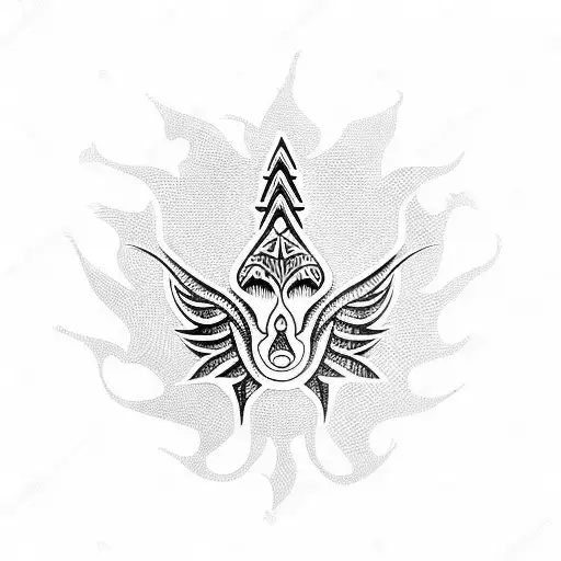 tribal wave tattoo design idea