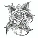 Here is a detailed prompt for an upper arm tattoo template: Create a delicate and detailed upper arm tattoo tattoo design idea