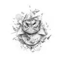 dopamine formula tattoo design idea