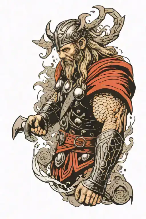 thor norse tattoo design idea