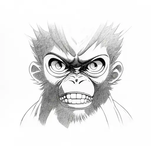 monkey d luffy tattoo design idea