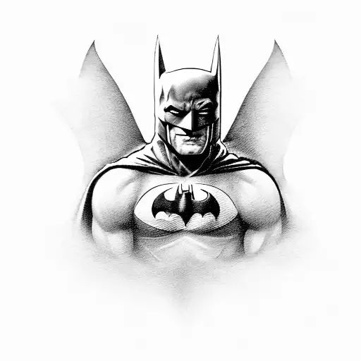 Batman smiling like jokers tattoo design idea