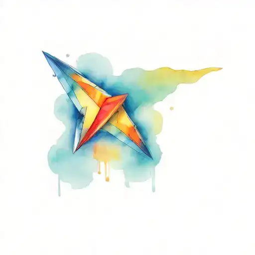 paper plane tattoo design idea