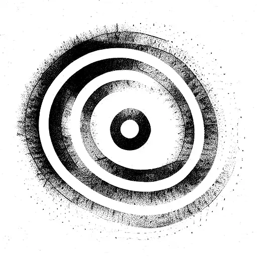 2 spirals w colors behind tattoo design idea