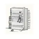 book stack with catcher in the rye on top  tattoo design idea