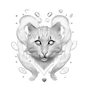 cartoon outline of the cover of i love my mama by ⡠⠔⠒ tattoo design idea