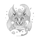 cartoon outline of the cover of i love my mama by peter kavanagh  tattoo design idea