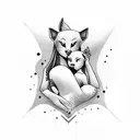 cartoon outline of the cover of i love my mama by peter kavanagh  tattoo design idea