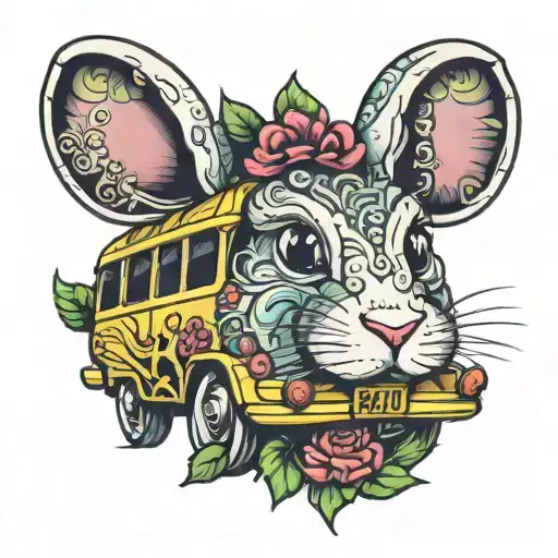 bus bunny tattoo design idea