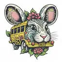bus bunny tattoo design idea