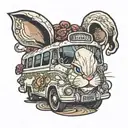 bus bunny tattoo design idea