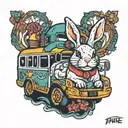 bus bunny tattoo design idea