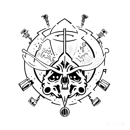 destruction alchemy tattoo design idea