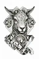 lamb with a cross tattoo design idea