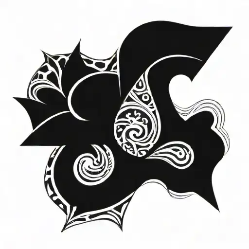 hawaii inspired tattoo design idea