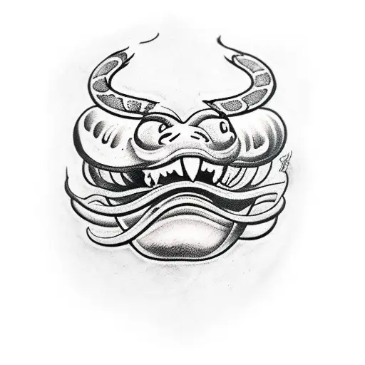 snake eyes medusa head tattoo design idea