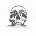 headshot skull tattoo design idea