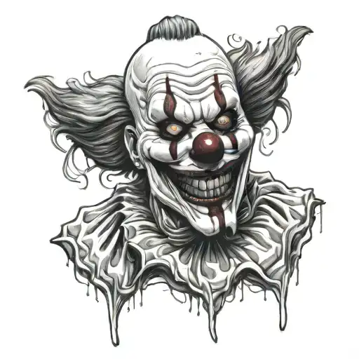 Art the Clown from the film Terrifier tattoo design idea