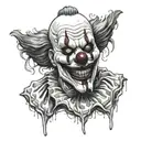 Art the Clown from the film Terrifier tattoo design idea