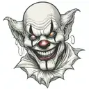 Art the Clown from the film Terrifier tattoo design idea