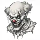 Art the Clown from the film Terrifier tattoo design idea