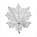 white oak and maple leaf intertwined  tattoo design idea