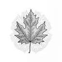 white oak and maple leaf intertwined  tattoo design idea
