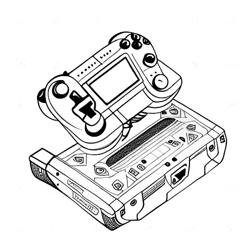 game console controller tattoo design idea