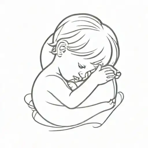 child loss child tattoo design idea